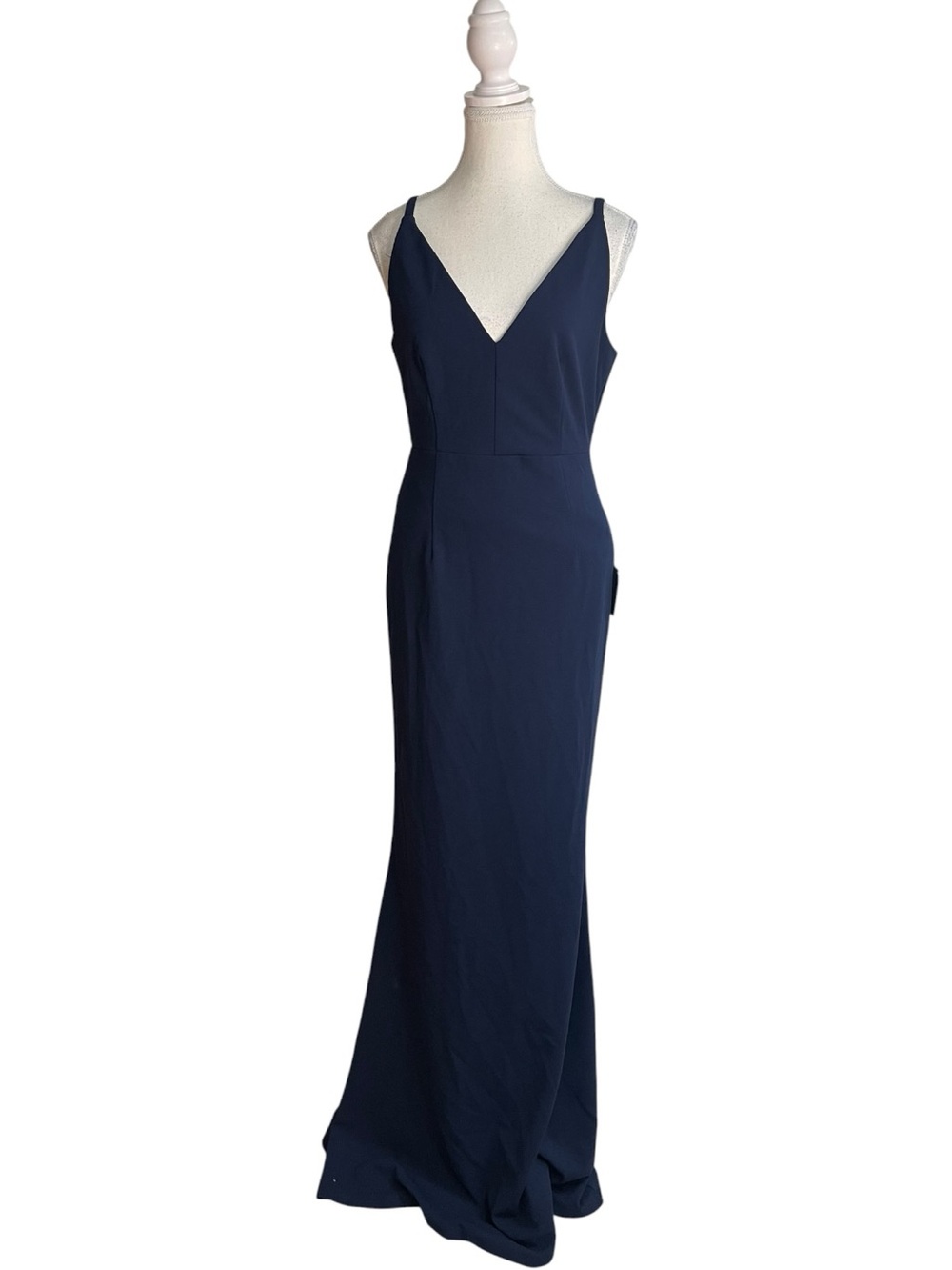Lulus Melora Sleeveless V-Neck Maxi Dress Navy
